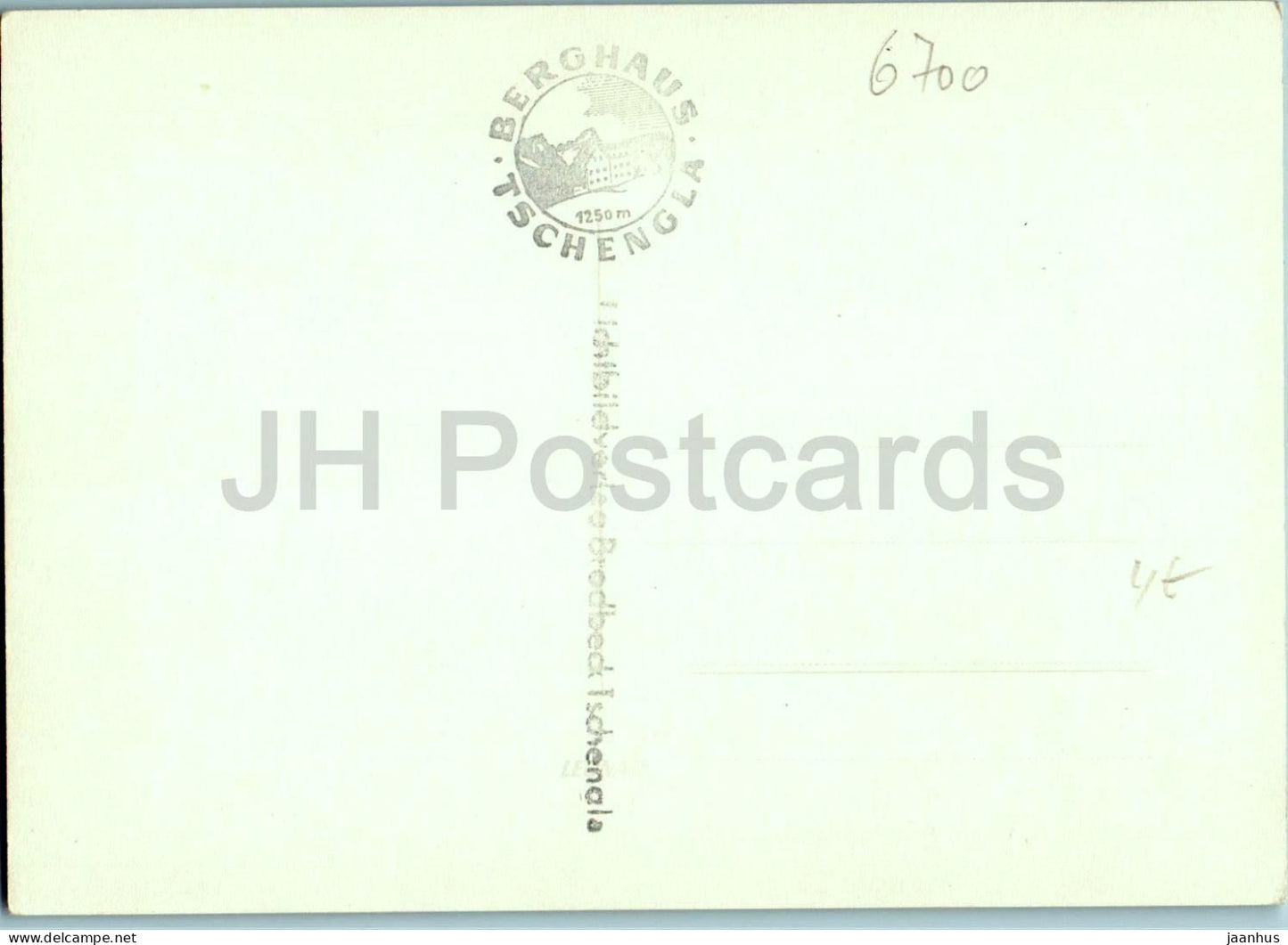 Berghaus Tschengla 1250 m - vieille carte postale - Autriche - non utilisée