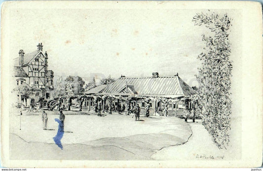 drawing by R. H. Penton - Golf Club House - West Runton - Norfolk - 1980s - United Kingdom - used - JH Postcards