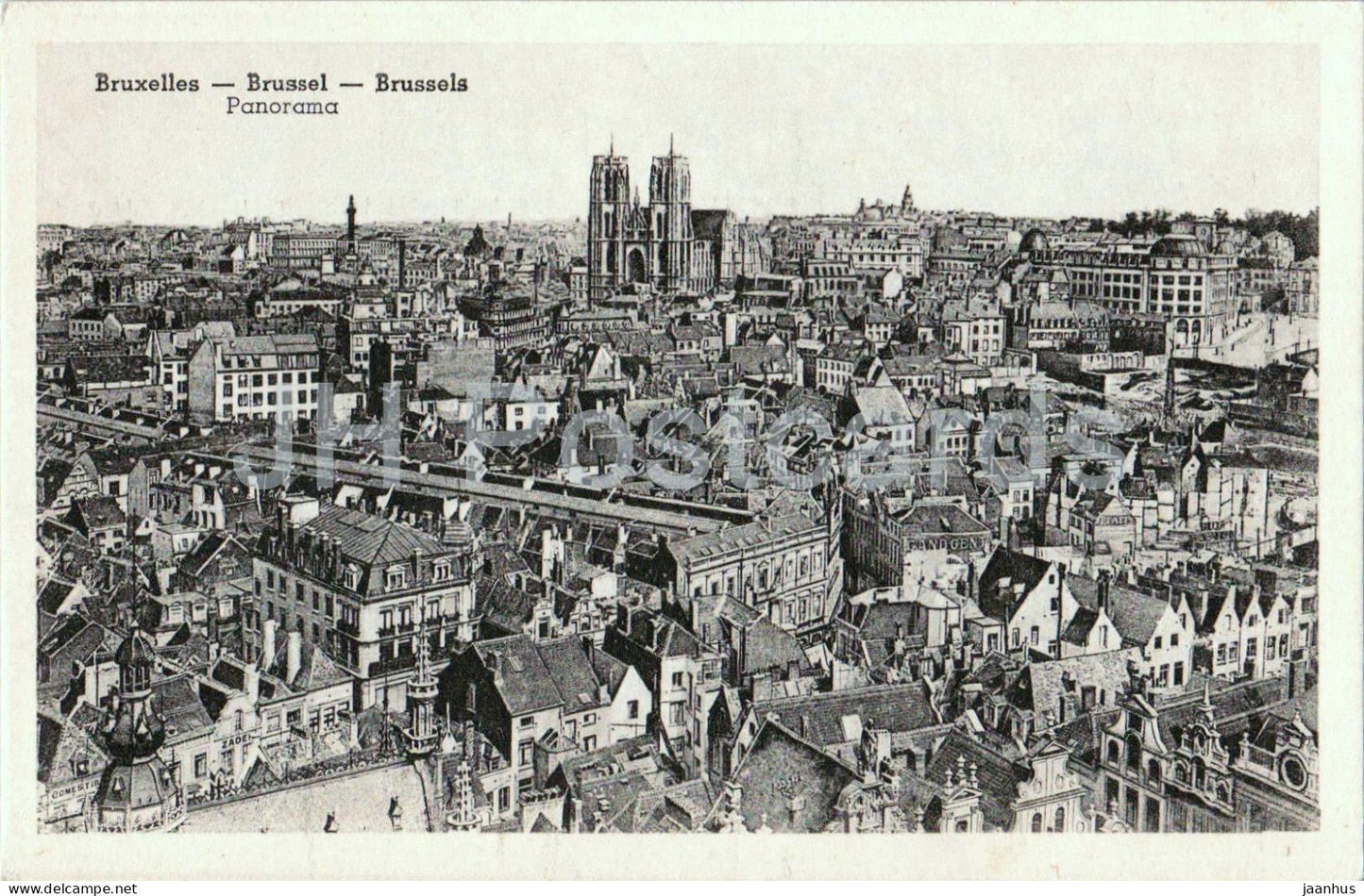 Bruxelles - Brussels - Panorama - 2 - old postcard - Belgium - unused - JH Postcards
