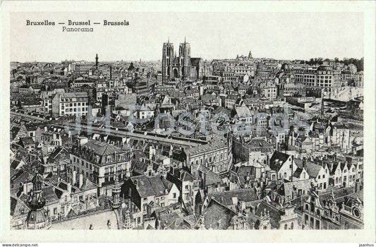 Bruxelles - Brussels - Panorama - 2 - old postcard - Belgium - unused - JH Postcards