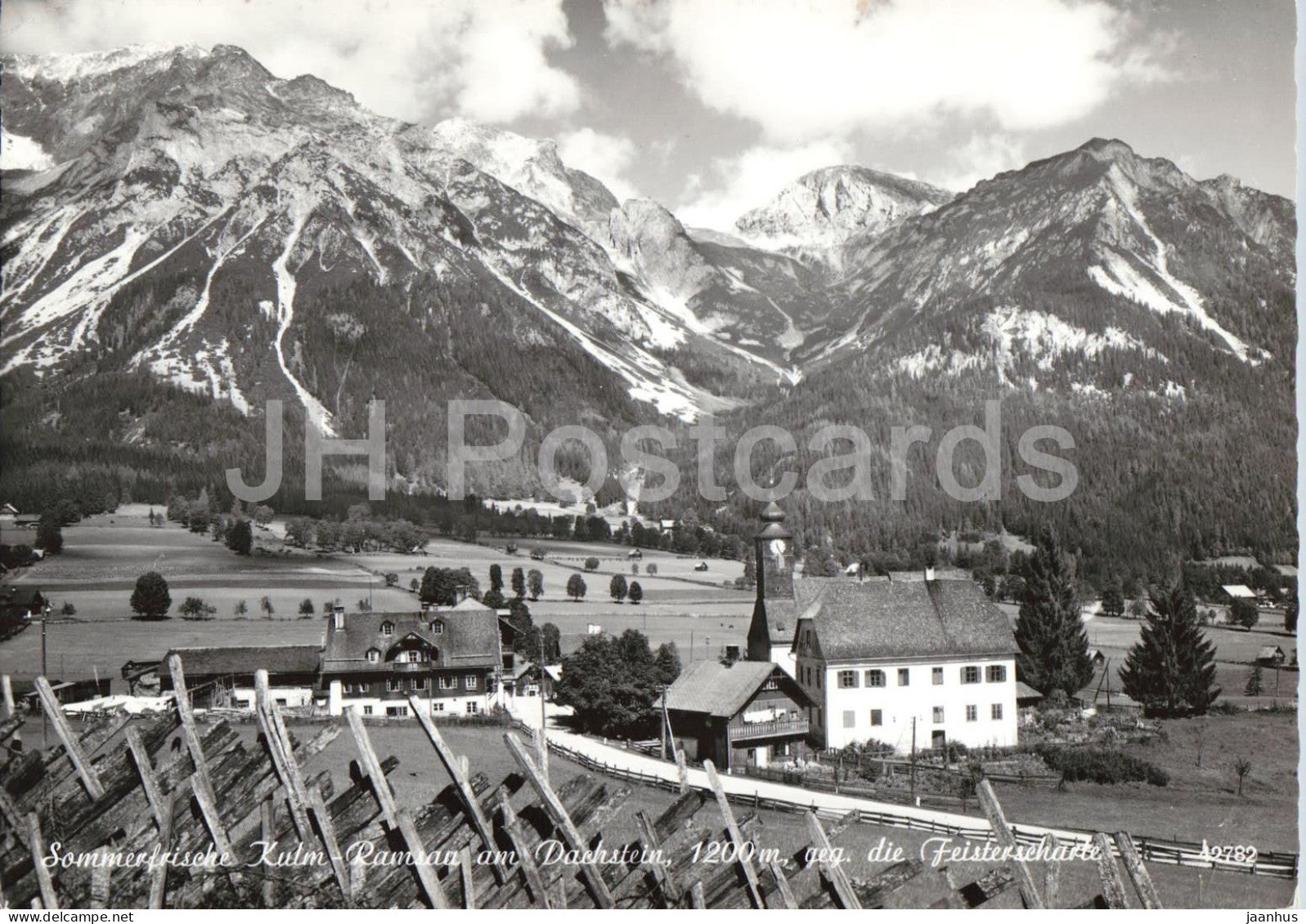 Sommerfrische Kulm am Dachstein geg. die Feisterscharte - village - alpine valley 42782 old postcard - Austria - unused - JH Postcards