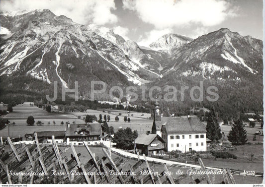 Sommerfrische Kulm am Dachstein geg. die Feisterscharte - village - alpine valley 42782 old postcard - Austria - unused - JH Postcards