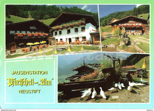 Jausenstation Pfurtschell Alm - Neustift - Tirol - alpine hut - restaurant - multiview - 164 - 1994 - Austria - used - JH Postcards