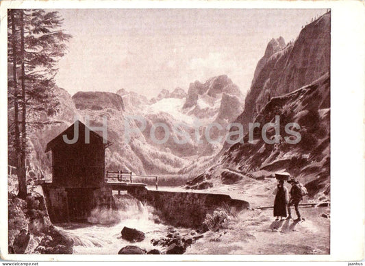 Der Dachstein by J. Alt - Osterreichhilfe Wien - illustration - old postcard - 1938 - Austria - unused - JH Postcards