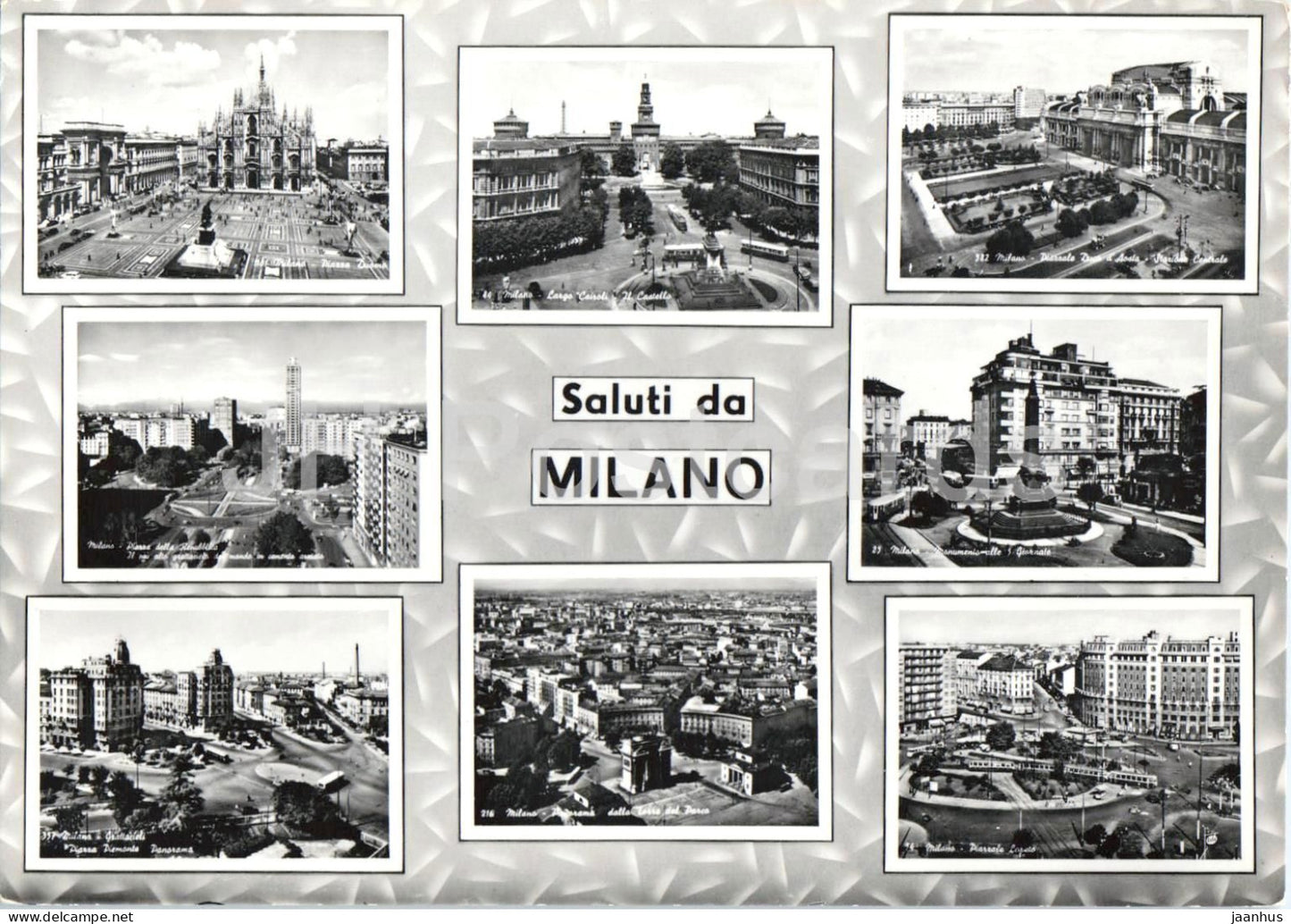 Milan - Saluti da Milano - multiview - 1499 - old postcard - Italy - unused - JH Postcards