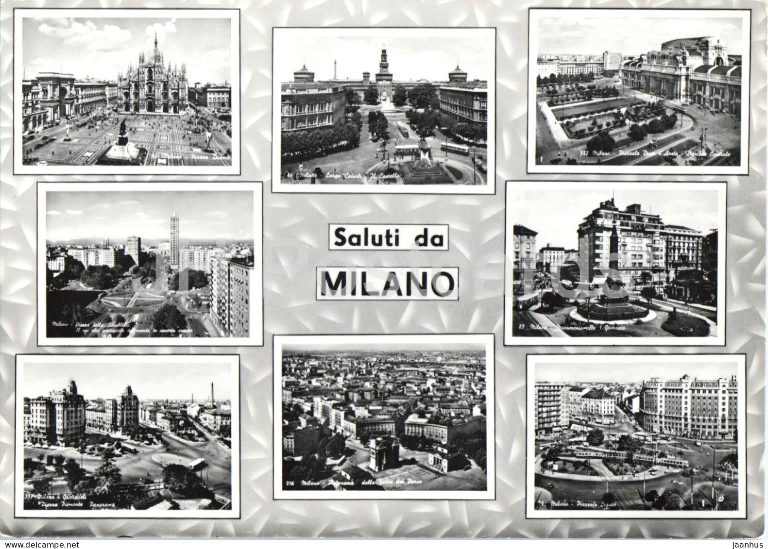Milan - Saluti da Milano - multiview - 1499 - old postcard - Italy - unused - JH Postcards