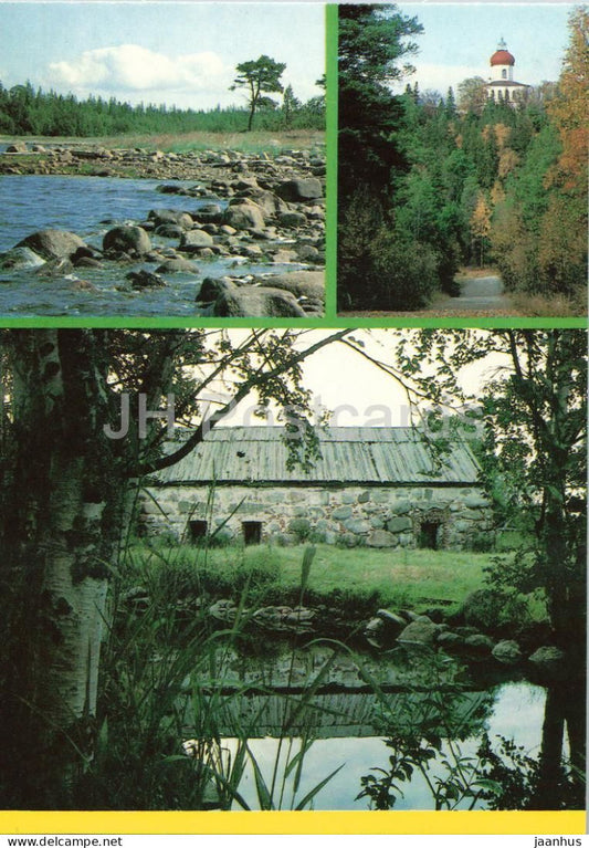 Solovetsky Island - Ascension Church - Savvatyevo sauna - postal stationery - 1989 - Russia USSR - unused - JH Postcards