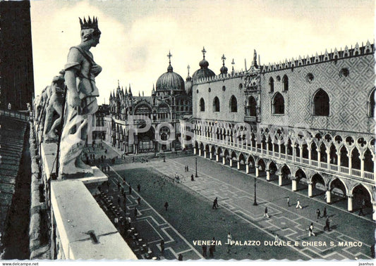 Venezia - Venice Palazzo Ducale e Chiesa S. Marco - Doge’s Palace and St Mark’s Basilica - old postcard - Italy - unused - JH Postcards