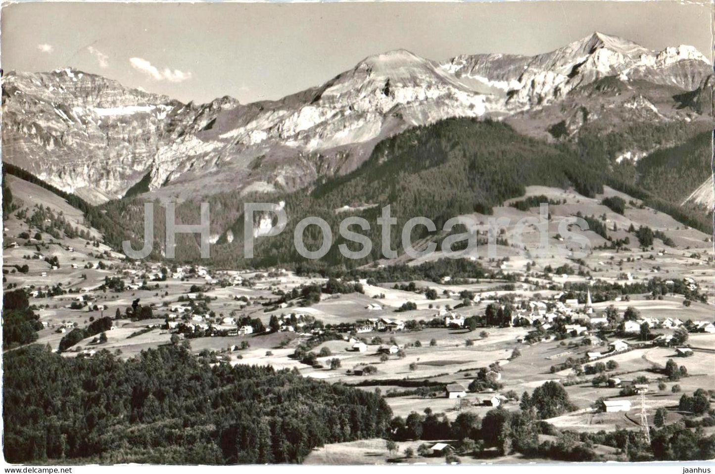 Aeschi ob Spiez Schwalmern First Dreispitz - Alps - mountains - 19424 - old postcard - 1955 - Switzerland - used - JH Postcards
