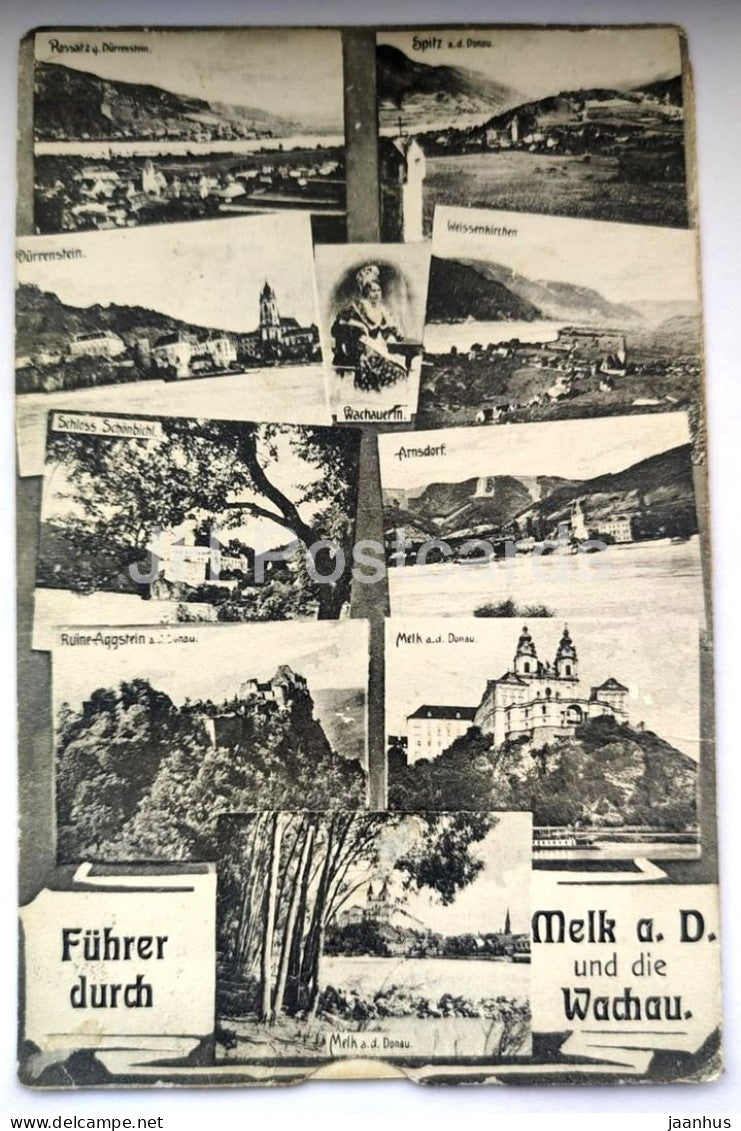 Fuhrer durch Melk a. D. und die Wachau - folding booklet - Guide through Melk and the Wachau - Austria - used - JH Postcards