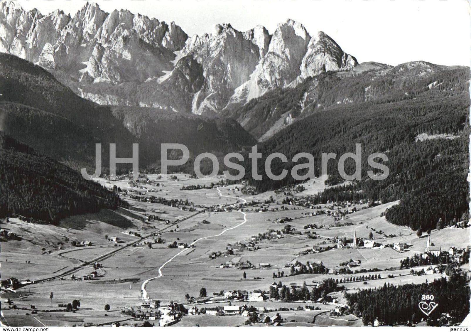 Gosau Sommerfrische 779 m mit Gosaukamm Salzkammergut - village - mountains - 360 - 1965 - Austria - used - JH Postcards