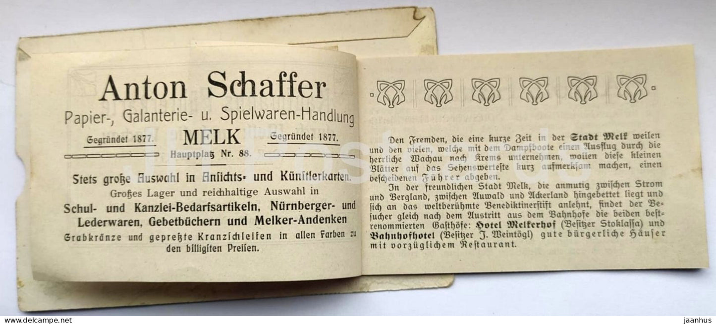 Fuhrer durch Melk a. D. und die Wachau - folding booklet - Guide through Melk and the Wachau - Austria - used