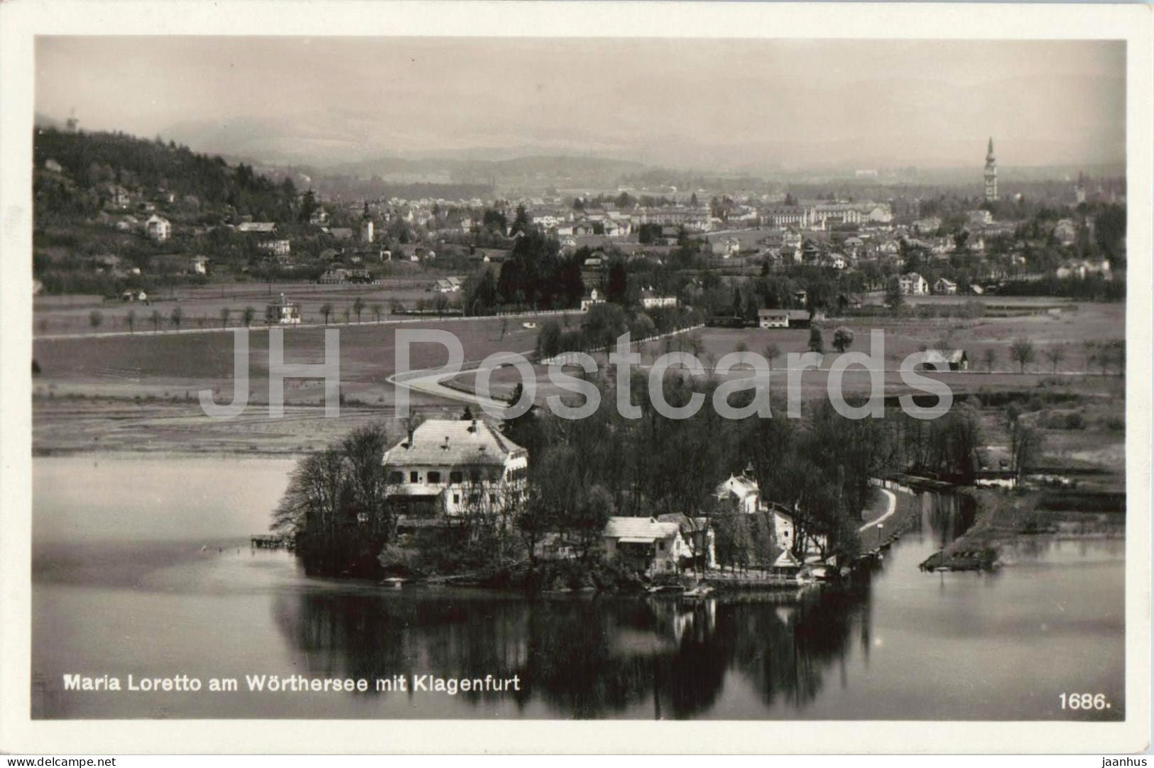 Maria Loretto am Worthersee mit Klagenfurt - 1686 - old postcard - 1929 - Austria - unused - JH Postcards