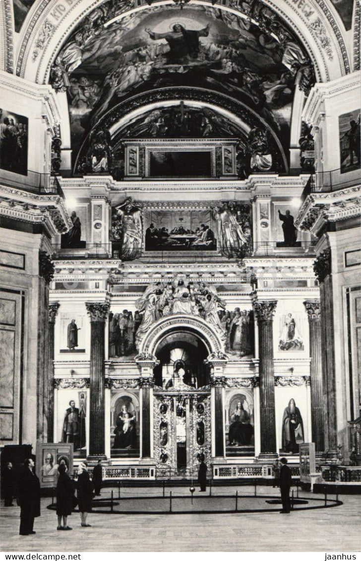 Leningrad - St Petersburg - Saint Isaacs Cathedral - central nave and main iconostasis - 1975 - Russia - USSR - unused - JH Postcards