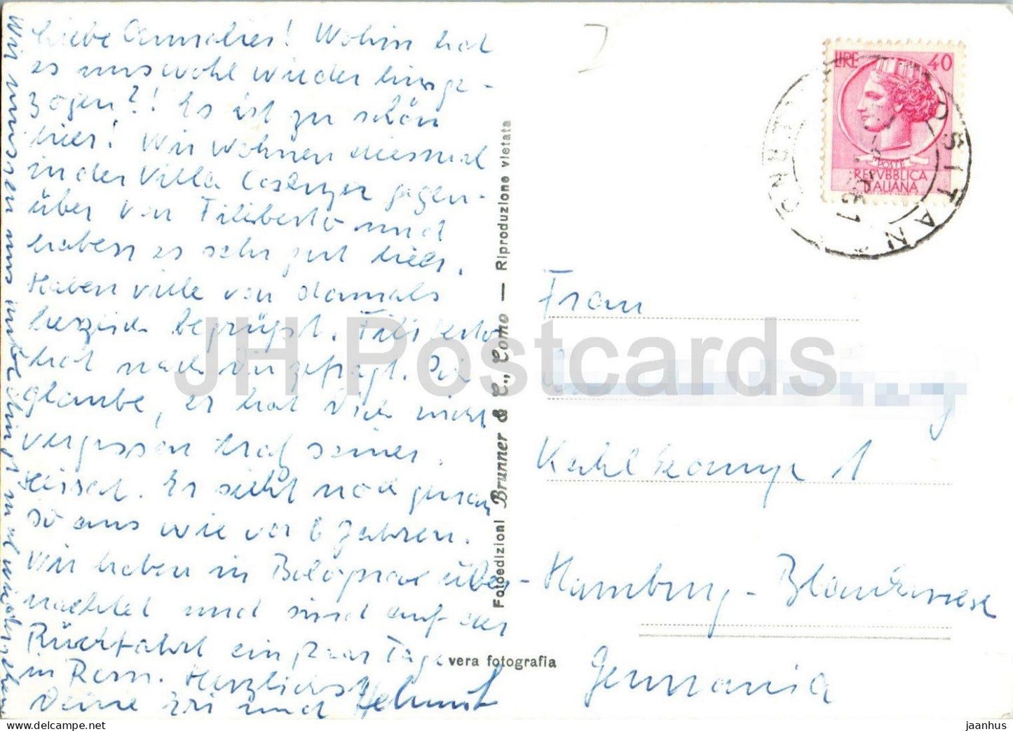 Positano - Panorama - Amalfi Coast - beach - seaside village - cliffs - 26-108 - old postcard - Italy - used
