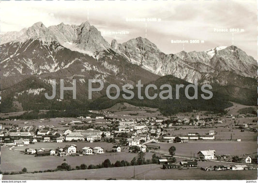 Saalfelden 744 m am Steinernen Meer - 33796 - town - mountains - panorama - old postcard - Austria - unused - JH Postcards