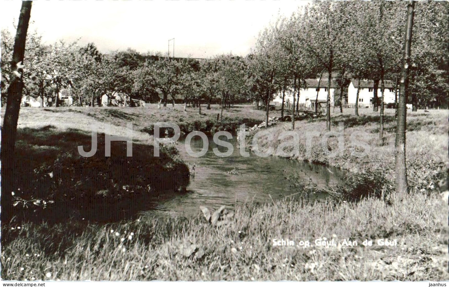 Schin op Geul Aan de Geul - river - village river landscape - old postcard - Netherlands - used - JH Postcards