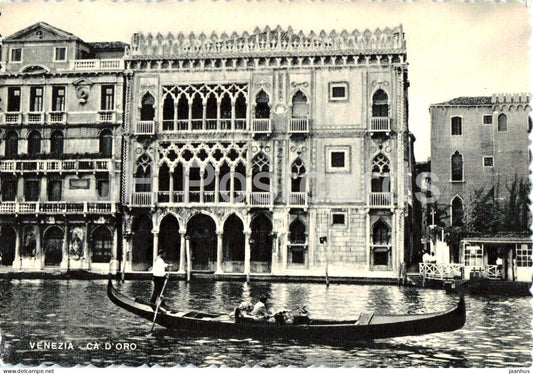 Venezia - Ca’ d’Oro - Venice - Ca’ d’Oro palace - gondola - Grand Canal - 4871-18 - old postcard - Italy - unused - JH Postcards