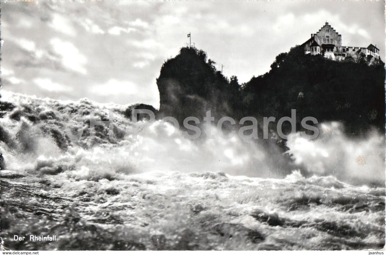 Der Rheinfall - waterfall - 8993 - old postcard - 1956 - Switzerland - used - JH Postcards