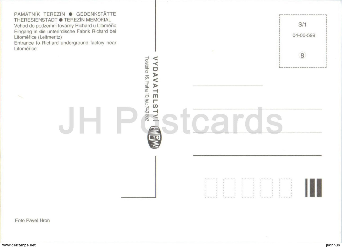 Theresienstätter Denkmal - Pamatnik Terezin - Eingang zur unterirdischen Fabrik Richard bei Litomerice - Tschechische Republik - unbenutzt
