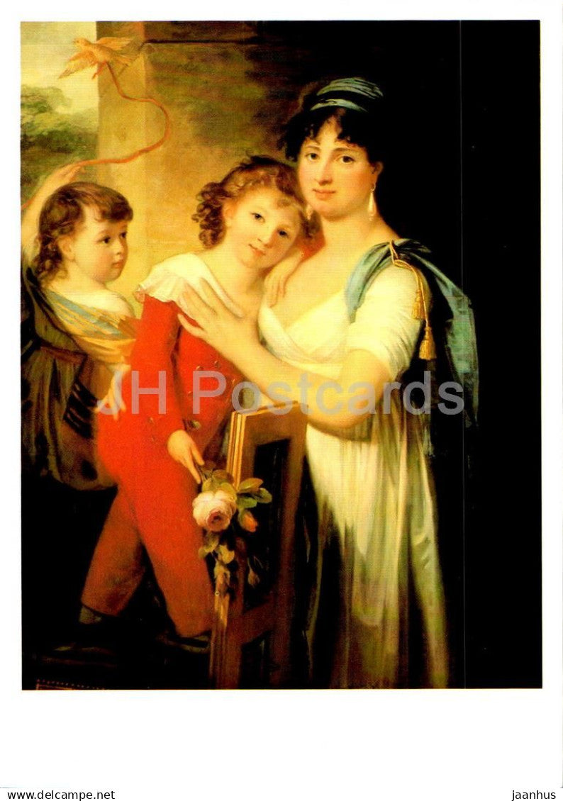 painting by Jean Laurent Mosnier - Portrait of Anna Sergeevna Muravyova - French art - 1989 - Russia USSR - unused - JH Postcards