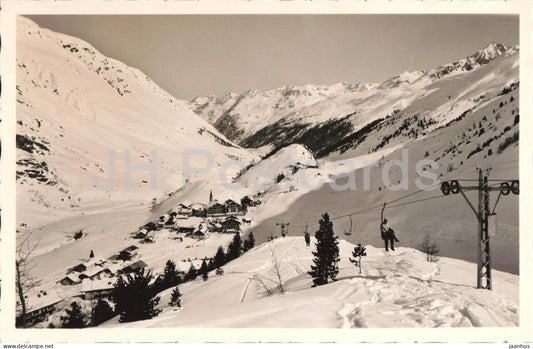 Skilift-Freuden im Ski- u. Sonnenparadies Ober Gurgl 1930 m - Tirol - cable car - 2/15 - old postcard - Austria - unused - JH Postcards