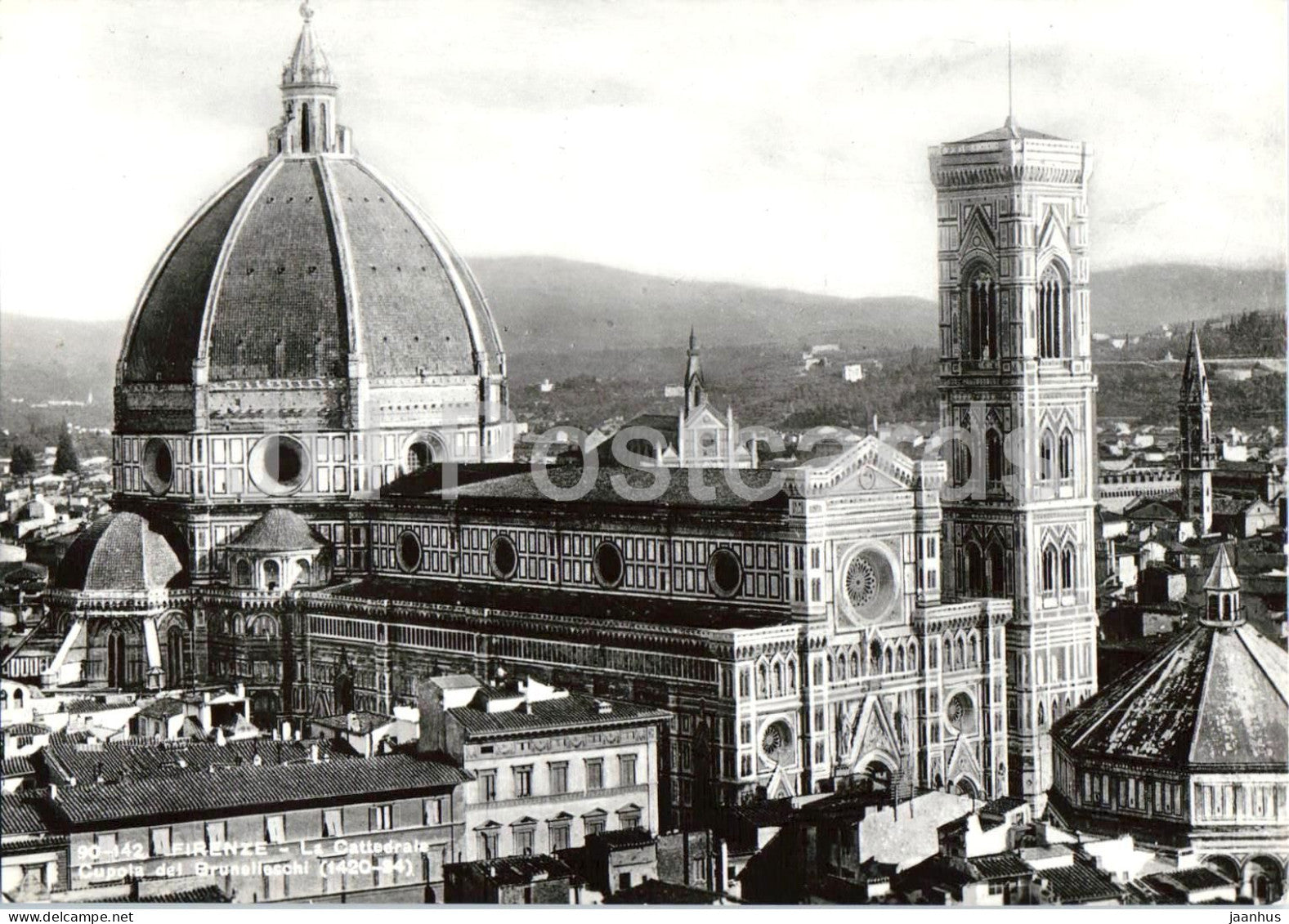 Firenze - Florence - La Cattedrale - Cupola del Brunelleschi - cathedral - 90-142 - old postcard - Italy - unused - JH Postcards