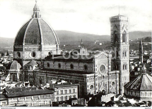 Firenze - Florence - La Cattedrale - Cupola del Brunelleschi - cathedral - 90-142 - old postcard - Italy - unused - JH Postcards