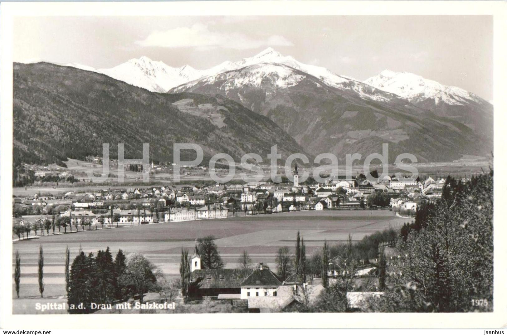 Spittal a. d. Drau mit Salzkofel - mountain - panorama - 1975 - old postcard - 1930s - Austria - unused - JH Postcards