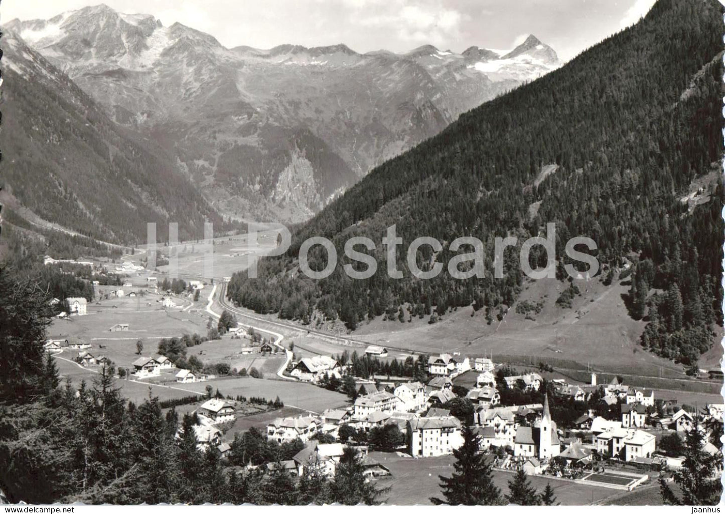 Hohenluftkurort Mallnitz 1200 m mit Ankogel 3262 m - mountains - village - 3717 - old postcard - Austria - unused - JH Postcards
