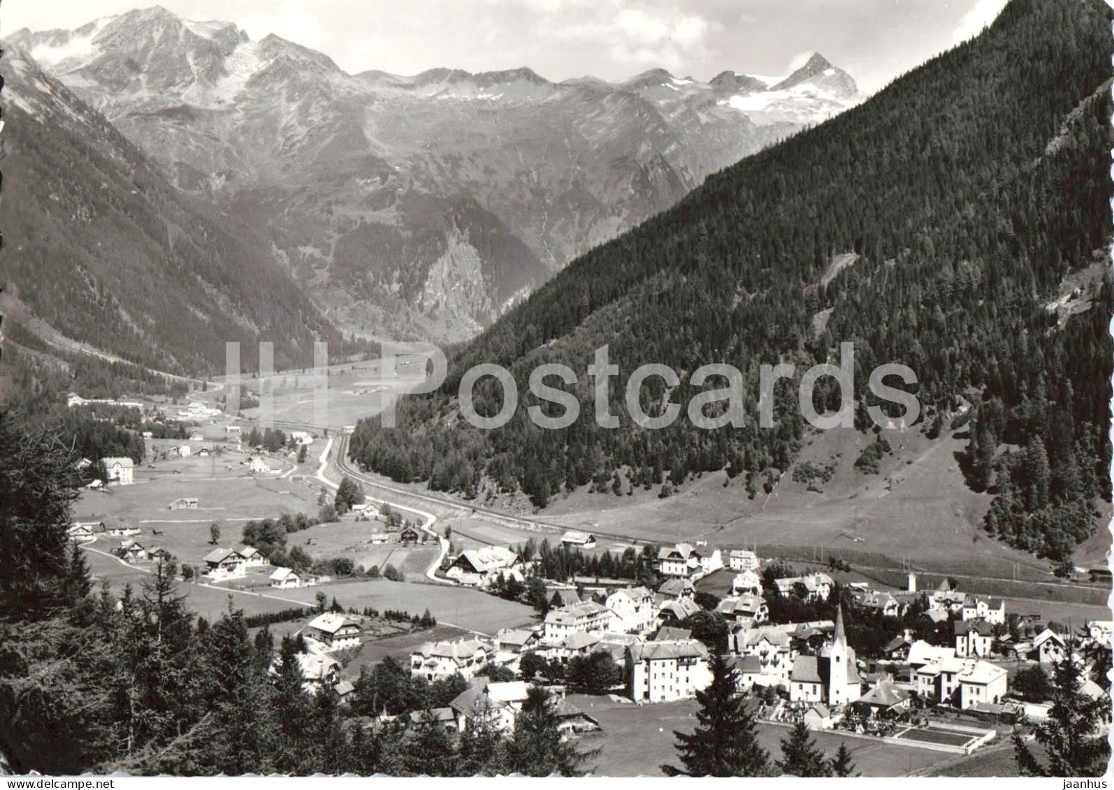 Hohenluftkurort Mallnitz 1200 m mit Ankogel 3262 m - mountains - village - 3717 - old postcard - Austria - unused - JH Postcards