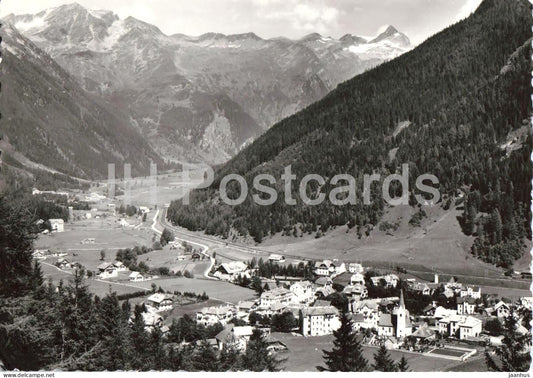Hohenluftkurort Mallnitz 1200 m mit Ankogel 3262 m - mountains - village - 3717 - old postcard - Austria - unused - JH Postcards