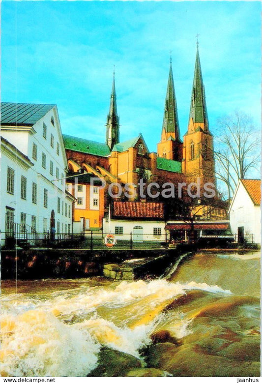 Uppsala - Domkyrkan och Upplandsmuseet fran Kvarnfallet - museum - cathedral - 1030 - Sweden - unused - JH Postcards
