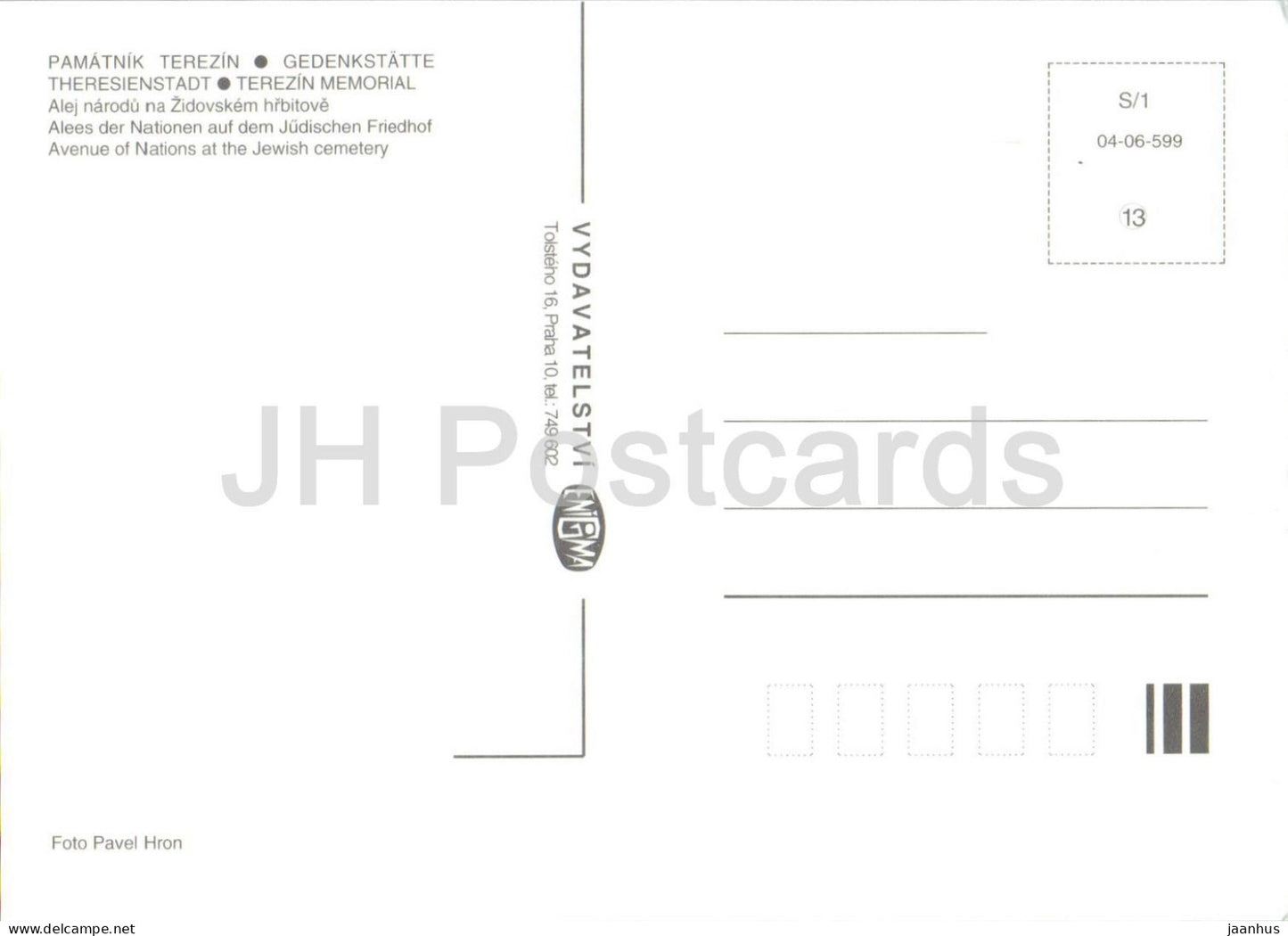 Gedenkstätte Theresienstadt - Pamatnik Terezin - Avenue of Nations auf dem jüdischen Friedhof - Tschechische Republik - unbenutzt