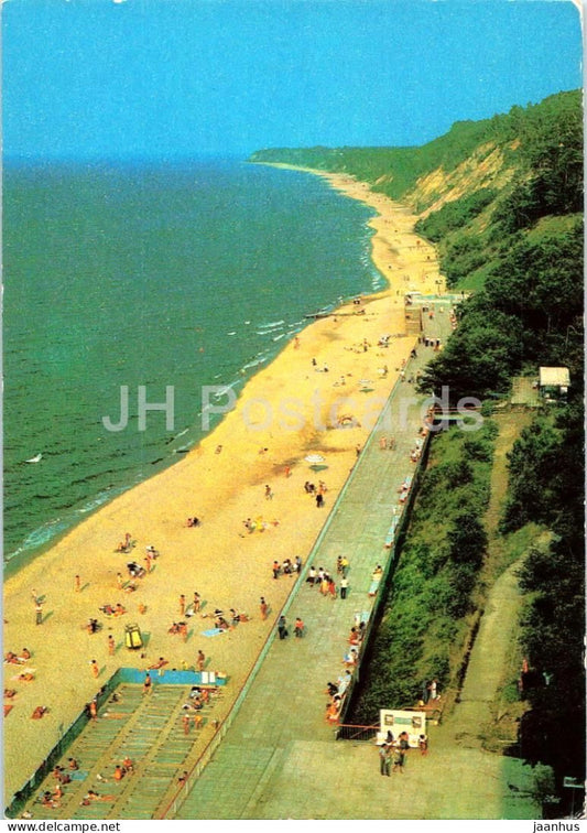 Kaliningrad Region - Svetlogorsk - Seaside Beach - promenade - postal stationery - 1982 - Russia USSR - unused - JH Postcards