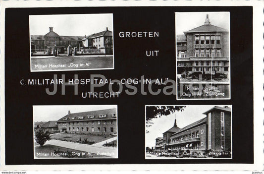 Groeten uit C. Militair Hospitaal Oog in Al Utrecht - greetings - hospital - multiview - 1961 - Netherlands - used - JH Postcards