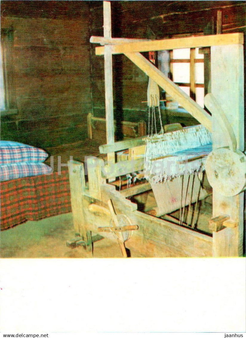 Open air Ethnographic Museum of Lithuania - a farmhouse from Aukstaitija - Interior - 1979 - Lithuania USSR - unused - JH Postcards