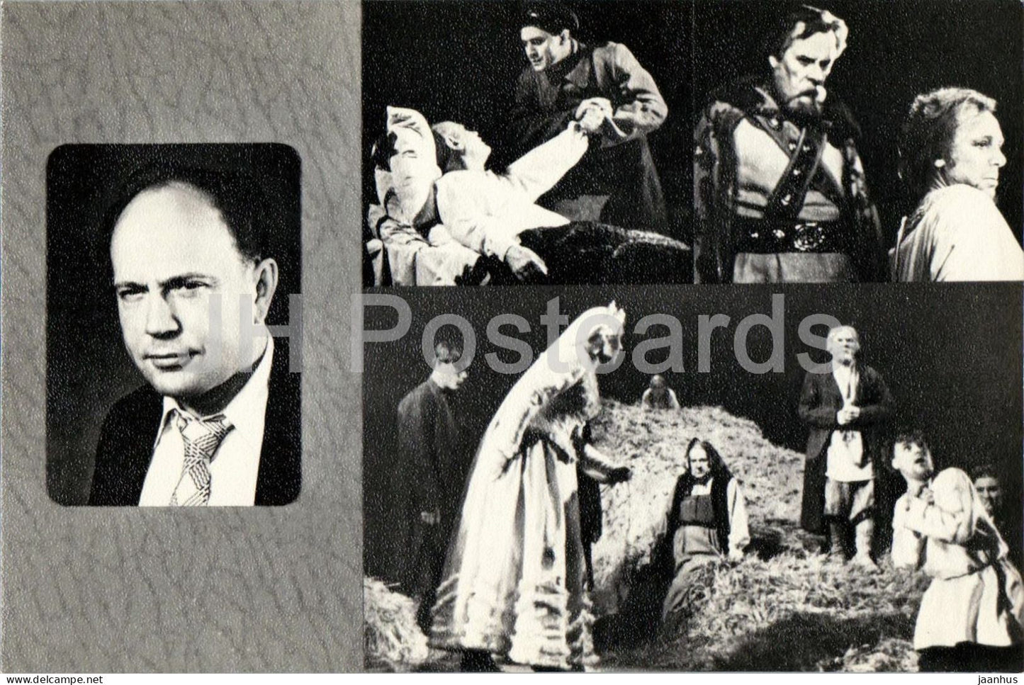 Boris Ravenskikh - Russian theatre director - Maly Theatre stage scenes - 1974 - Russia - USSR - unused - JH Postcards