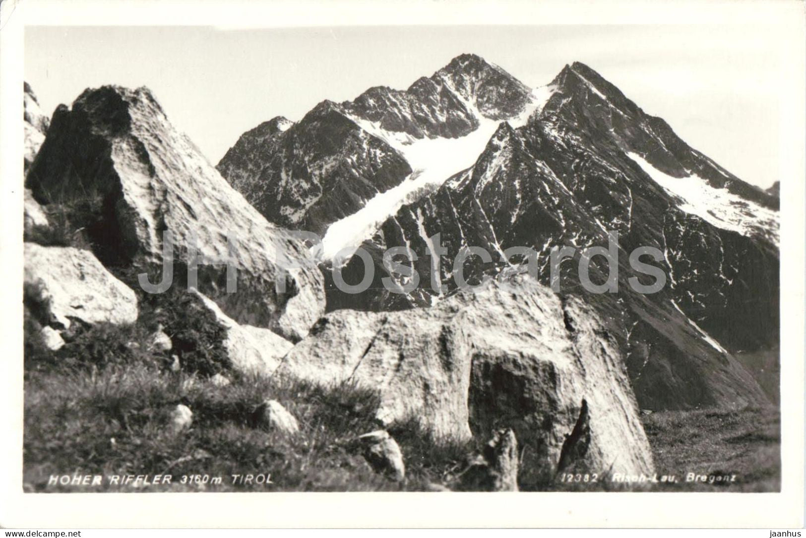 Hoher Riffler 3160 m - Tirol - high mountains - alpine peaks - 12382 - old postcard - 1957 - Austria - used - JH Postcards