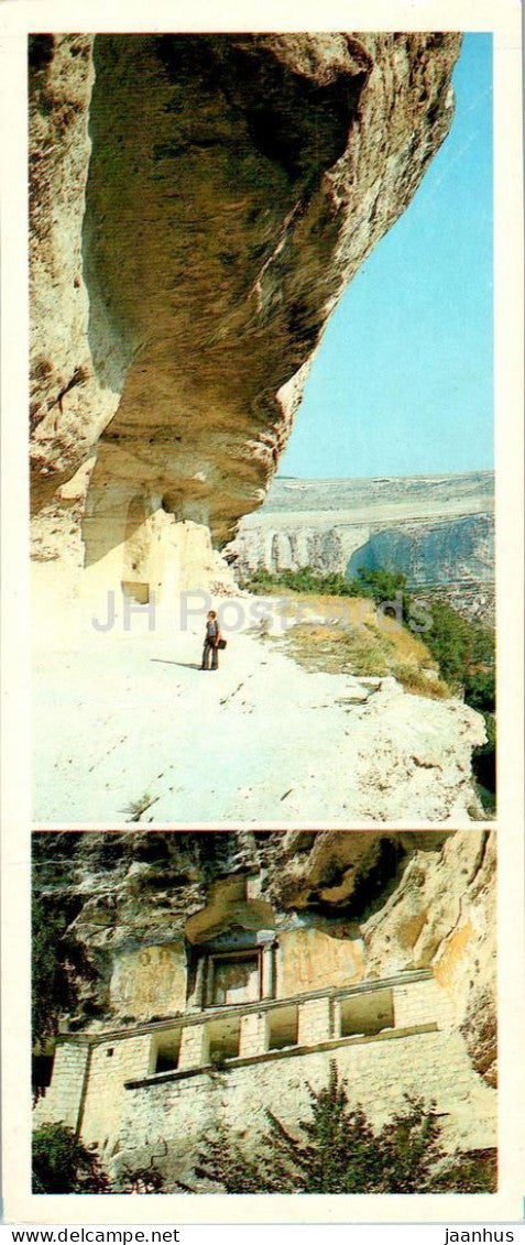 Bakhchysarai - big grotto - painting of the Assumption Church - 1986 - Ukraine USSR - unused - JH Postcards