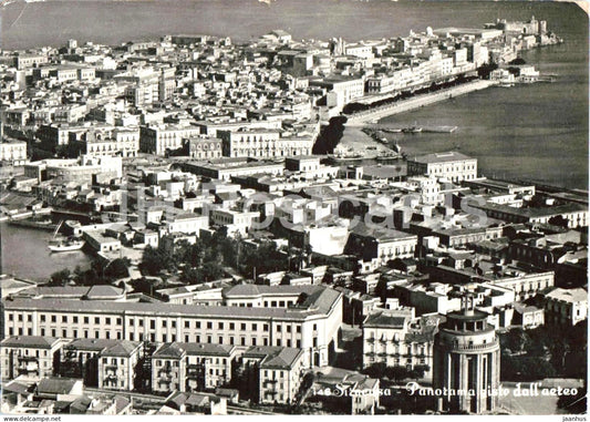 Siracusa - Syracuse - Panorama visto dall’aereo - aerial view - coastal city - 146 - old postcard - 1957 - Italy - used - JH Postcards