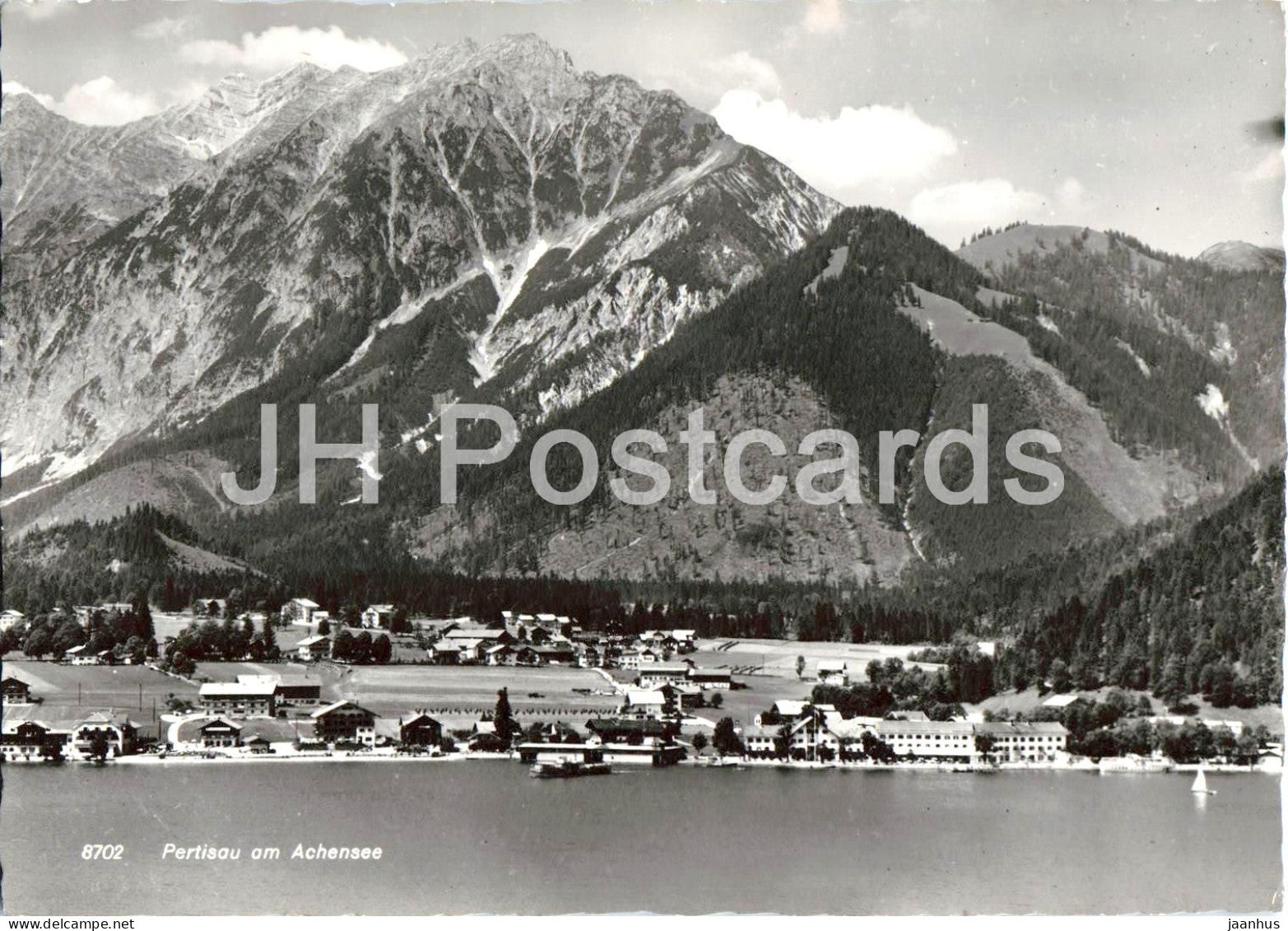 Pertisau am Achensee - village - lake - mountains - alpine landscape - 8702 - old postcard - Austria - unused - JH Postcards