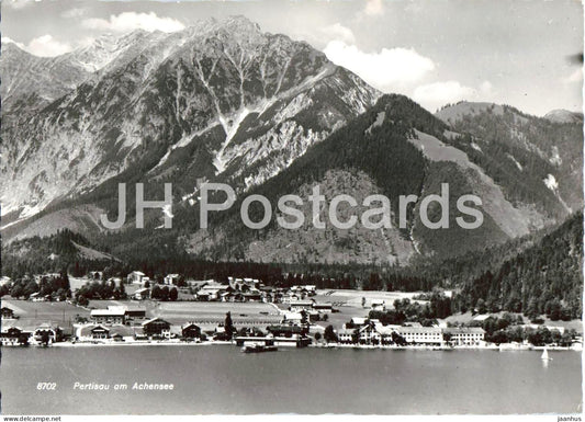 Pertisau am Achensee - village - lake - mountains - alpine landscape - 8702 - old postcard - Austria - unused - JH Postcards