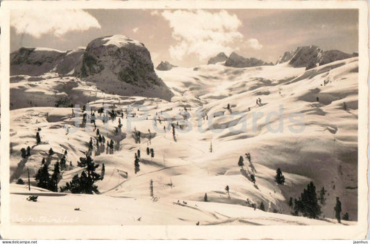 Dachsteinblick - Alps - mountains - old postcard - 1942 - Austria - used - JH Postcards
