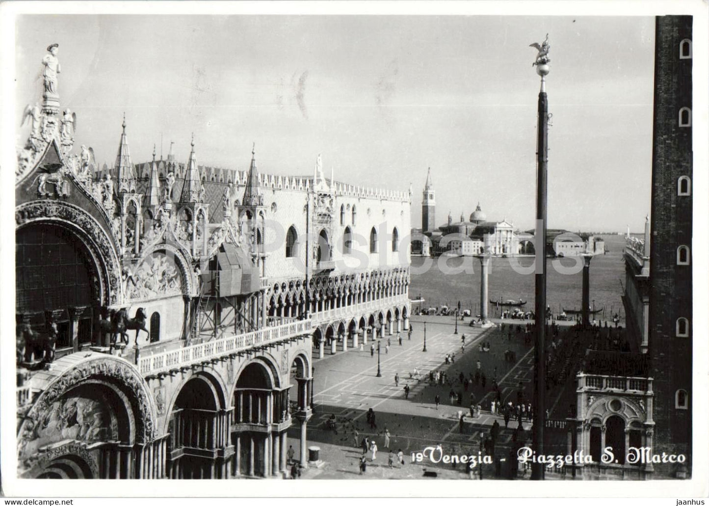 Venezia - Piazzetta S. Marco - Venice - St Mark’s Piazzetta - basilica - palace 19 - old postcard - 1959 - Italy - used - JH Postcards