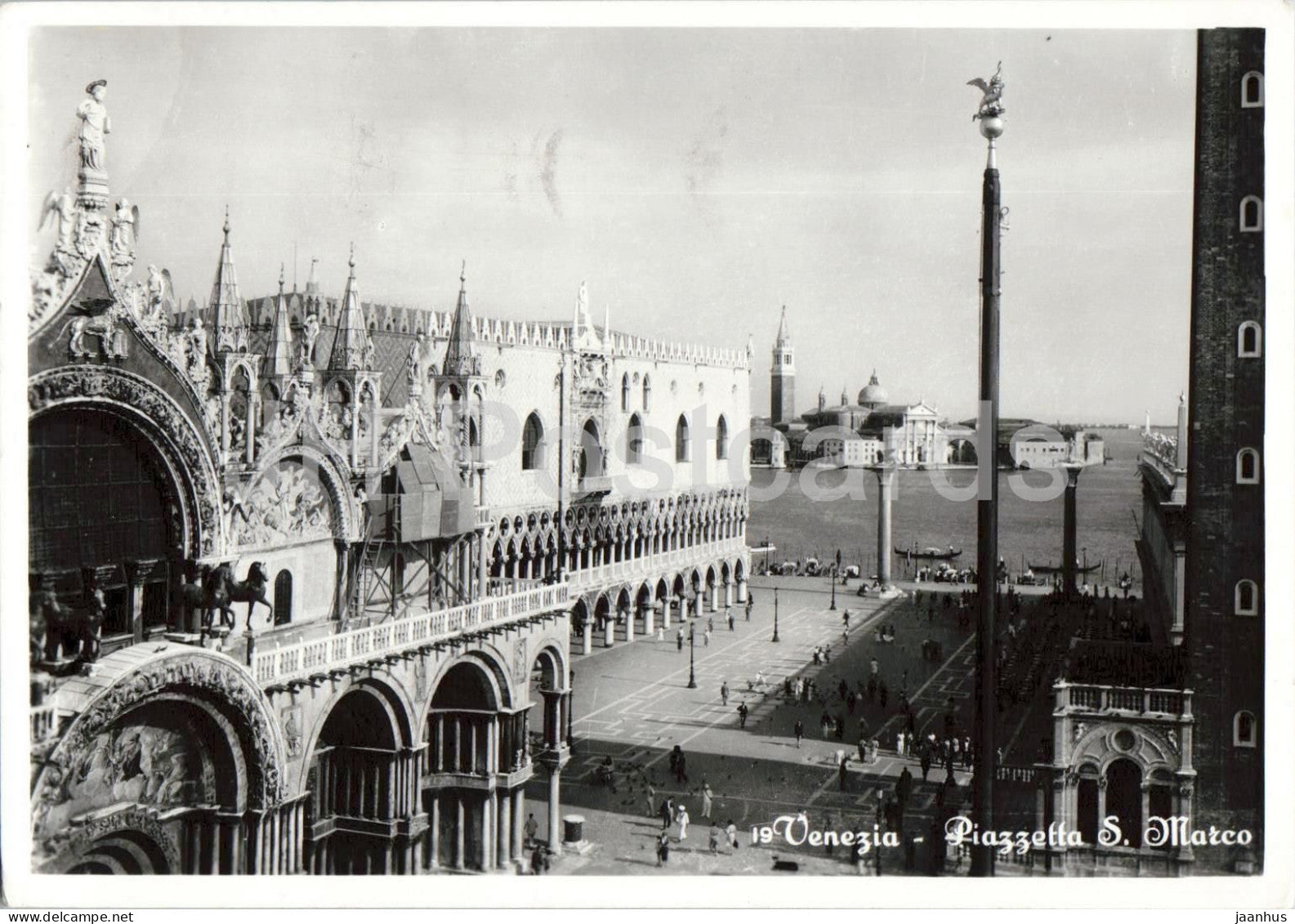 Venezia - Piazzetta S. Marco - Venice - St Mark’s Piazzetta - basilica - palace 19 - old postcard - 1959 - Italy - used - JH Postcards