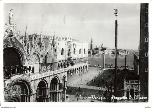 Venezia - Piazzetta S. Marco - Venice - St Mark’s Piazzetta - basilica - palace 19 - old postcard - 1959 - Italy - used - JH Postcards