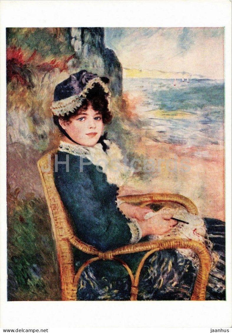 painting by Auguste Renoir - By the Seashore - French art - 1071 - England - United Kingdom - unused - JH Postcards