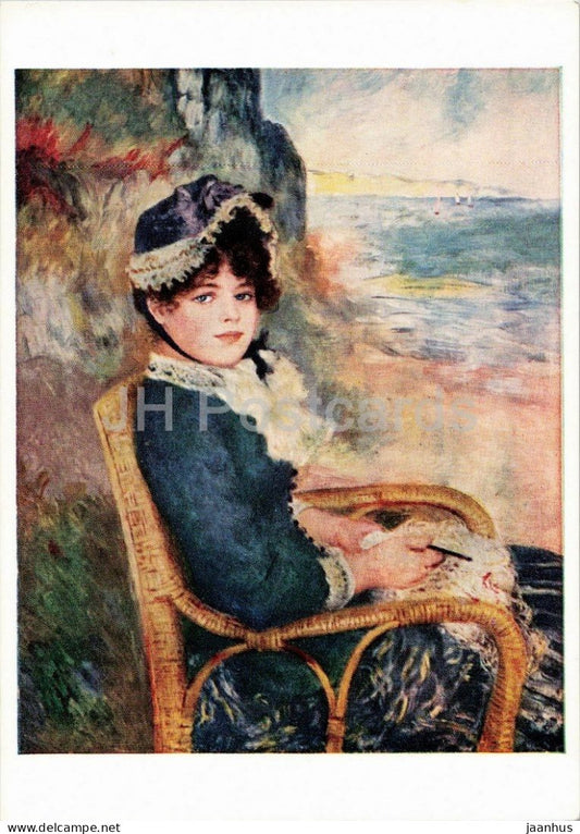painting by Auguste Renoir - By the Seashore - French art - 1071 - England - United Kingdom - unused - JH Postcards