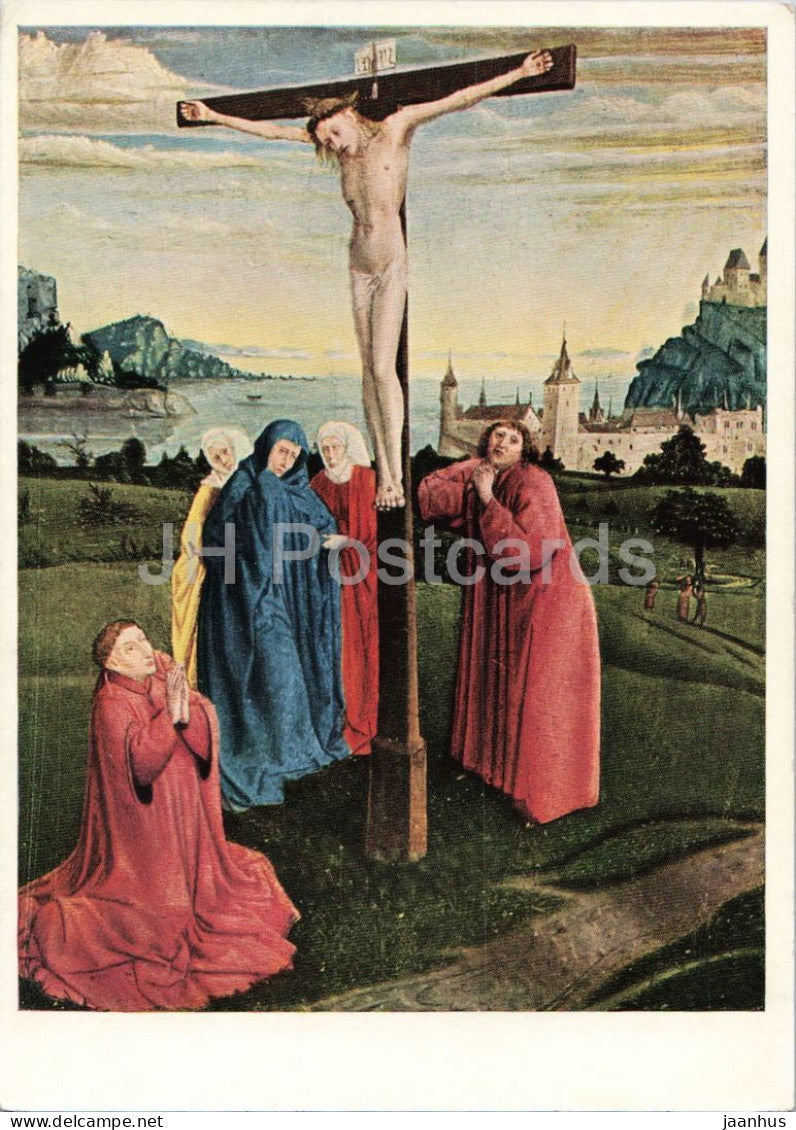 painting by Konrat Witz - Christ on the Cross - Christus am Kreuz - German art - Germany - unused - JH Postcards